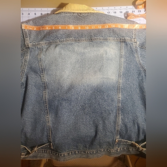 Eddie Bauer Vintage Womens Denim Bomber Jacket with Curdoroy collar - Picture 8 of 13